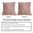 thumbnail image 6 of Red Floral Pillow Covers 20x20 Set of 2 Vintage Rustic Old Style Cute Small Flower Red Cream Print Decorative Outdoor Pillowcases Farmhouse Throw Cushion Case Decor for Couch Sofa Bed, 6 of 6