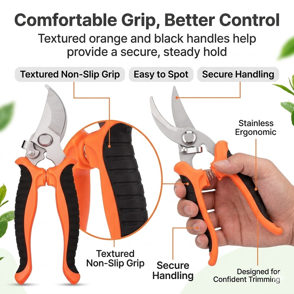NIUTA 2-Pack Pruning Shears Set with Stainless Steel Blades photo 3