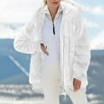 thumbnail image 2 of Breezora Oversized Faux Fur Jacket Women Shaggy Cardigan Coat Winter Warm Outerwear Cozy Loose Fit Fashionable L Size White, 2 of 9