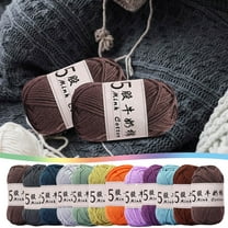 Knitting Yarn Cotton,Yarn for Crochet,Soft and Cozy Milk Cotton Yarn 5 Ply for Knit Sweaters,Blankets,Scarves,Clothes,Dark Brown,Knitting & Crochet
