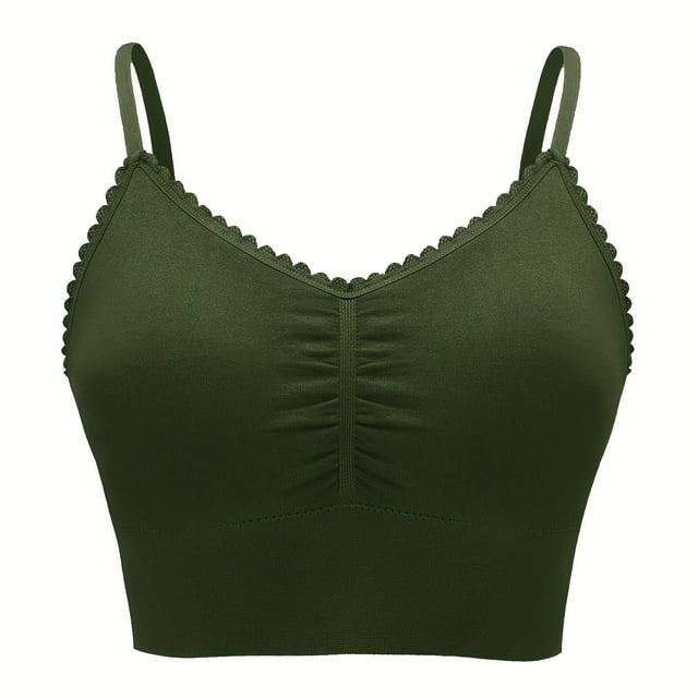 Comfortable Plus Size Lace Wireless Bralette for Women - Low-Impact Activity Sleep and Workout Sports Bra - Soft Breathable Fabric with Full Coverage and Support - Perfect for Everyday