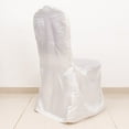 thumbnail image 2 of Balsa Circle White Crushed Crinkle Taffeta Stretchable Banquet Chair Cover Party Events Home, 2 of 8