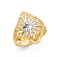 thumbnail image 1 of Solid 14k White and Yellow Gold Two Tone Fashion Anniversary Ring Size 12, 1 of 2