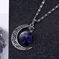 thumbnail image 3 of Colgante de constelación de luna, collar de gemas del tiempo, colgante de estilo europeo y americano, colgante luminoso de sueño, colgante de cristal, 3 of 4