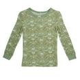 thumbnail image 2 of Milkberry Soft Bamboo Pajamas Toddler Pajama Set for Girls w/ Matching Socks in Green Magical Animal Pattern - Size 3T, 2 of 7