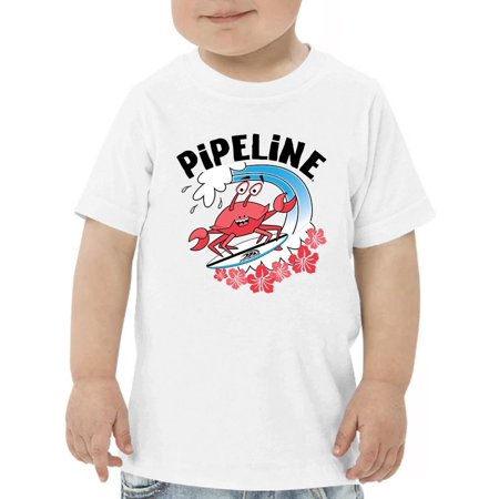 

Pipeline Surfing Crab Beach Fun Shirt - Toddler Boy s Beach Graphic Tee