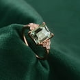thumbnail image 2 of Green Amethyst Ring, Prasiolite Emerald Cut Gemstone Jewelry, Sterling Silver, Gift Ring For Wome, 2 of 3