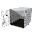 thumbnail image 3 of Floral Dog Crate Cover, Burgeoning Spring Flowers on a Plain Background, Easy to Use Pet Kennel Cover Small Dogs Puppies Kittens, 7 Sizes, Ceil Blue White, by Ambesonne, 3 of 6
