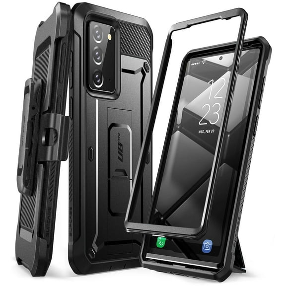 SUPCASE Unicorn Beetle Pro Series Case for Samsung Galaxy Note 20 Ultra (2020 Release), Full-Body Rugged Holster & Kickstand Without Built-in Screen Protector (Black)