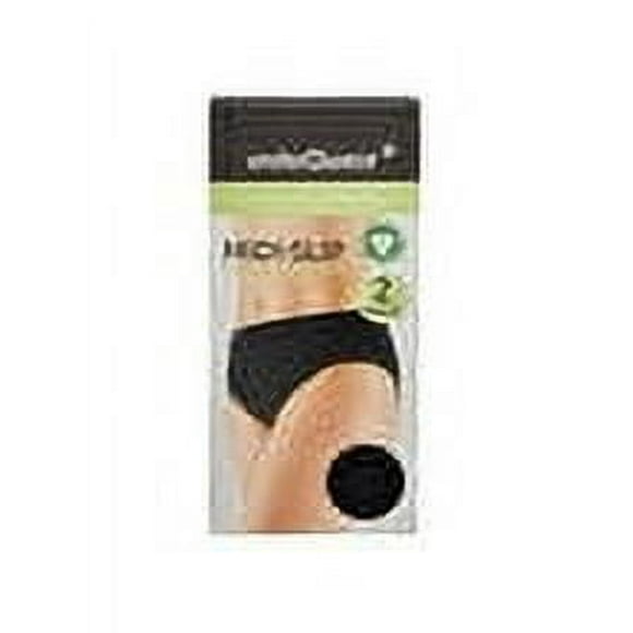Underwear Women's Midi Slip Panties 2-Piece Black XL Size