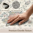 thumbnail image 6 of ODIKA 9'x12' Washable Area Rug Low Pile, Flatwoven, Large Vintage Beige Farmhouse Ornamental Border Dining Table for Great Room, Indoor Concept, Living, 6 of 7