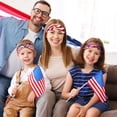 thumbnail image 3 of Independence Day Sports Headband Patriotic Decorative Party Sweatband Memorial Day 4th of July Decorations Athletic Hair Accessory National Pride Red White and Blue Festive Band, 3 of 4