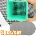 thumbnail image 1 of Cheers.US 3Pcs/Set Flower Pot Hole Mesh Pad, Garden Round Drainage Hole Screens Prevent Soil Loss Anti, Bonsai Pot Bottom Grid Mat Mesh, Gardening Gifts for Women, Different Sizes, 1 of 7