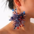 thumbnail image 2 of Tyidzon American Flag Earrings Red White and Blue Usa Earring, 4th of July Memorial Day Decorations, Independence Day Earrings Jewelry for Women, 2 of 7