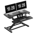 thumbnail image 2 of FitStand Home Office Height Adjustable Standing Desk Converter Black 32" U-Shape with Keyboard Tray, 2 of 7