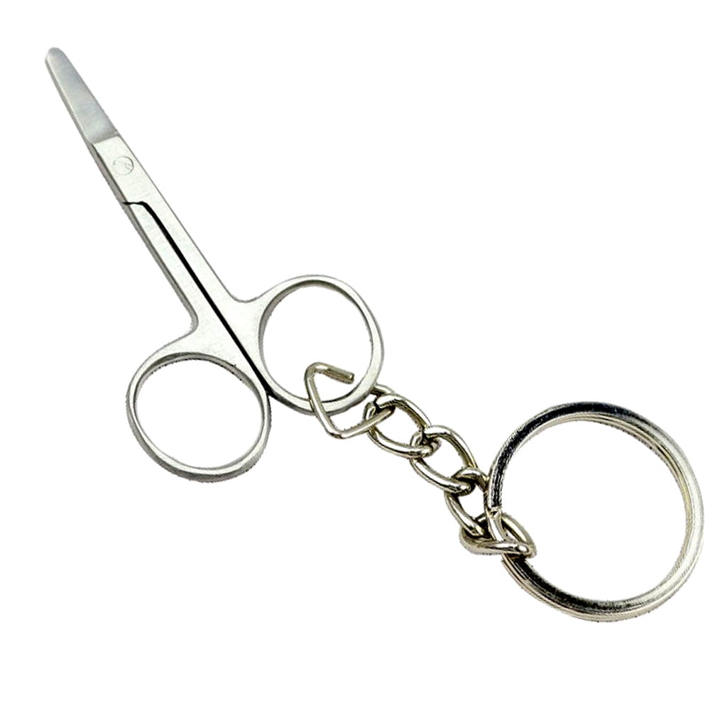 Bdeals 2.5" Miniature Safety Scissor With Key Chain Stainless Steel