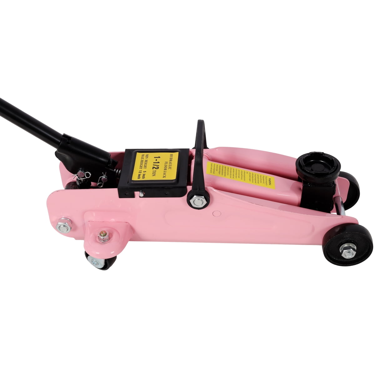 LuckyNote 1.5 Ton Low Profile Floor Jack with Case, Pink Hydraulic Car Jack, 5“-11.8” Lift Range & 3300 lbs Capacity for Cars, SUVs