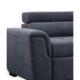 thumbnail image 4 of Miekor Furniture Haris 97" Dark Gray Fabric Sleeper Sofa Sectional with Adjustable Headrest and Storage Ottoman 37995, 4 of 5