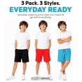thumbnail image 5 of BROOKLYN VERTICAL Boys 3Pack Cotton French Terry Jogger Shorts with Drawstring and Pockets| Sports & Casual, 5 of 8