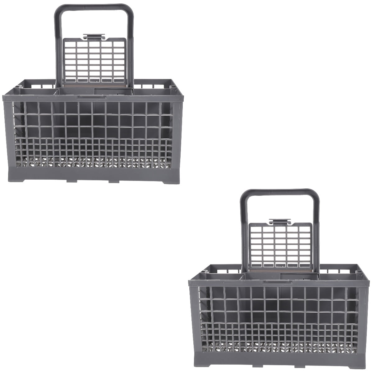 Hemoton 2-Pack Kitchen Storage Baskets Dishwasher Safe Cutlery Holder Tableware Organizer Basket