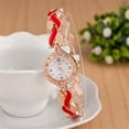 thumbnail image 3 of Xinyolin Rhinestone Round Dial Leaf Linked Thin Strap Watch, Fashion Women's Quartz Wrist Watch, 3 of 8