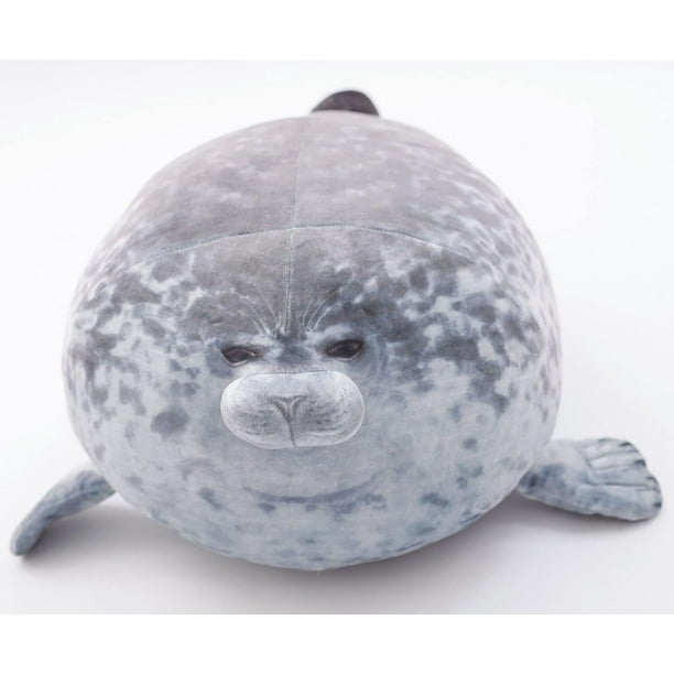 Cojín De Peluche Foca Aideal – 60 Cm De Suavidad, Regalo Ideal Para Niños Y Adultos (Gris)
