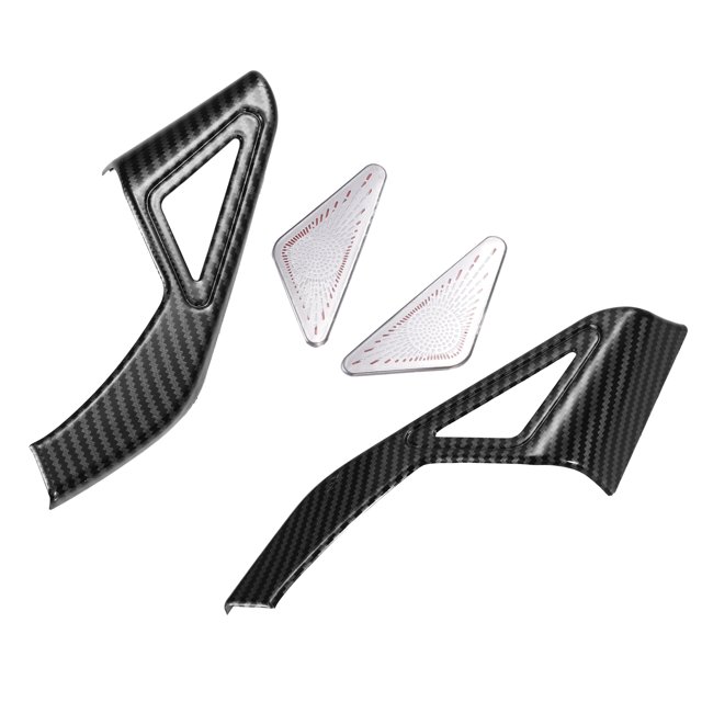 Ofertas únicas Patrón de fibra de carbono Ventana de puerta delantera Cubierta embellecedora de altavoz de pilar para Honda Civic 11.a generación 1 par