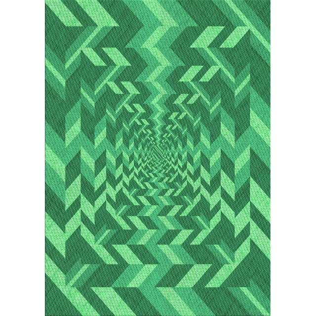 Ahgly Company Tapis d'Intérieur Lavable en Machine Rectangulaire Vert Néon Transitionnel, 8 Pieds x 12 Pieds