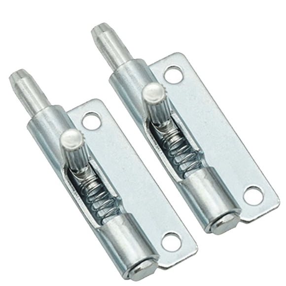 2PCS Carbon Steel Spring Latch Window Security Bolt Door Spring Loaded Latches Hardware Cabinet Door Lock Door Detachable Hinge