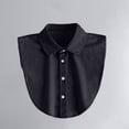 thumbnail image 2 of Baberdicy Women's Detachable Denim Collar, Fake Dickey for Sweaters And Blouses, Button down Black Universal Fit, 2 of 6