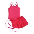 thumbnail image 4 of ranrann Girls Kids Sleeveless Ballet Dance Dress Gymnastic Leotard with Wrap Skirt Dancewear Outfit Rose& 3-4, 4 of 6