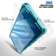 thumbnail image 2 of Encased (3 Pack) Designed for Samsung Galaxy S22 Plus Case with Screen Protector Tempered Glass + Camera Lens Protector, Protective Phone Kit (Clear/Blue), 2 of 7