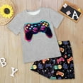 thumbnail image 2 of Baby Clothes Boy Toddler Short Pants Set Children's Summer Cartoon Printed Sleeveless Casual 0 6 12 18 24 Months 2T 3T Tops+Shorts T-Shirt + Shorts 2PCS, 2 of 5