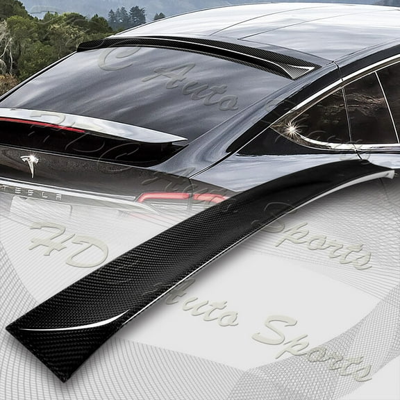 For 2016-2025 Tesla Model X SUV Carbon Fiber Rear Roof Visor Spoiler Wing