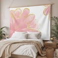 thumbnail image 3 of Pink Gold Large Tapestry for Bedroom Wall Hanging Tapestry,Boho Modern Abstract Minimalist Aesthetic Flower Ceiling Backdrop Tapestries Poster Blanket Wall Decor for Teens Room Living Room 100" x 59", 3 of 8