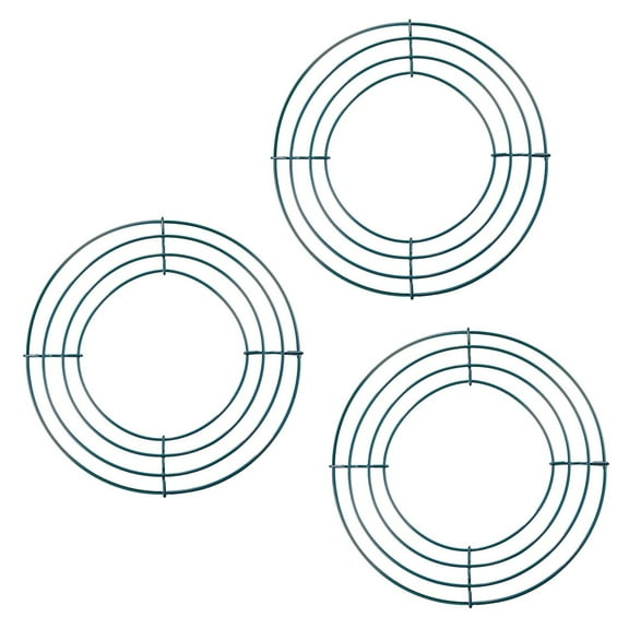 3Pc Wreath Frame Clearance! Nomeni Round Metal Garland 8 Inch Heart Shaped Wire Frame Family Wedding Valentine'S Day Diy Green 3Pcs, Room Decor Promotion Sale! Green