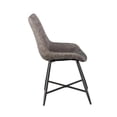 thumbnail image 4 of Steve Silver Ramona Brown Faux Leather and Metal Side Chair, 4 of 6