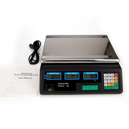 

Xinwanna ACS-30 40kg/5g Digital Price Computing Scale for Vegetable US Plug Silver & Black