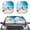 Beach Starfish Conch Seashell, variant on Xoenoiee Crow Raven Leaves Stained Glass Print 2 Piece Car Windshield Sunshade Front Windshield Sun Shade Foldable Sunshade Blocks Heat UV Rays, Protect Interior Keep Cool, Fits Cars SUV Truck