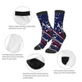 thumbnail image 3 of Rocae Red White Blue Fireworks 1 for Girls Boys Crew Socks,Children's Socks, Kids Socks, Toddler Socks: Daily Wear with Kids School Uniform, 3 of 5