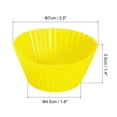 thumbnail image 2 of 42Pcs Silicone Cupcake Baking Cups, Non-Stick Muffins Liners, for Cooking Eggs, Baking Muffins Cake Mold Yellow, 2 of 6
