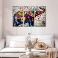 Elephant Stock Epic Colorful Elephant Wall Art - Horizontal Multi Panel ...