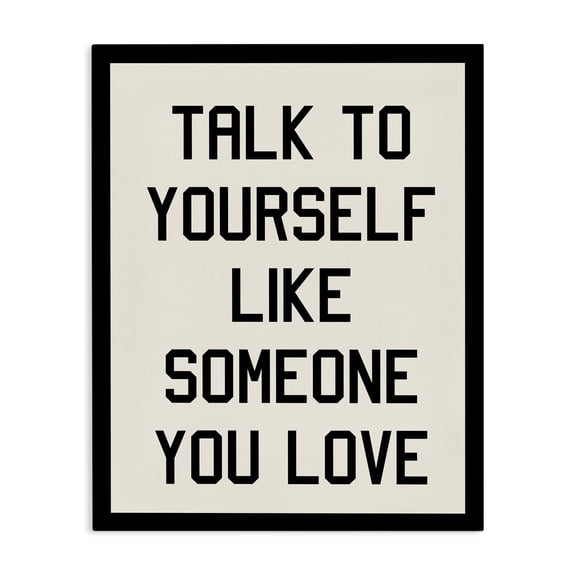 Stupell Industries Modern Love Yourself Phrase Canvas Art, 30 x 40, by Lil' Rue