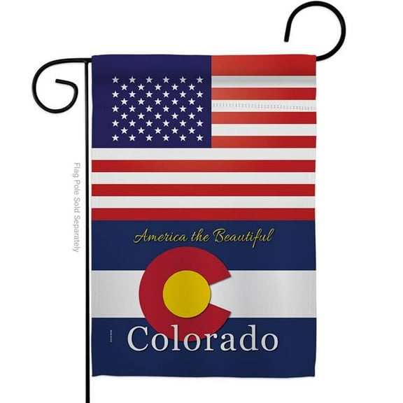 Americana Home & Garden G142557-BO 13 x 18.5 in. USA Colorado American State Vertical Garden Flag with Double-Sided House Decoration Banner Yard Gift