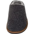 thumbnail image 2 of Mens Easy Slip On Fleece Lined Winter Mule Slippers with Hard Sole - Grey - Medium (US 9-10), 2 of 7