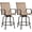 Brown, variant on Yaheetech 2pcs Outdoor Swivel Bar Stools with Armrests and Footrest, Black