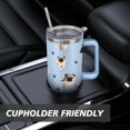 thumbnail image 7 of Double-Walled Dog Lover Coffee Tumbler 40oz - Durable Stainless Steel Mug with Handle & Straw - Cute Gift for Women, 7 of 7