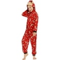 thumbnail image 4 of Zukuco Matching Family Pajamas Christmas PJ's Elk Print  Jumpsuit Hoodie Jammies Sleepwear Holiday PJ's, 4 of 7