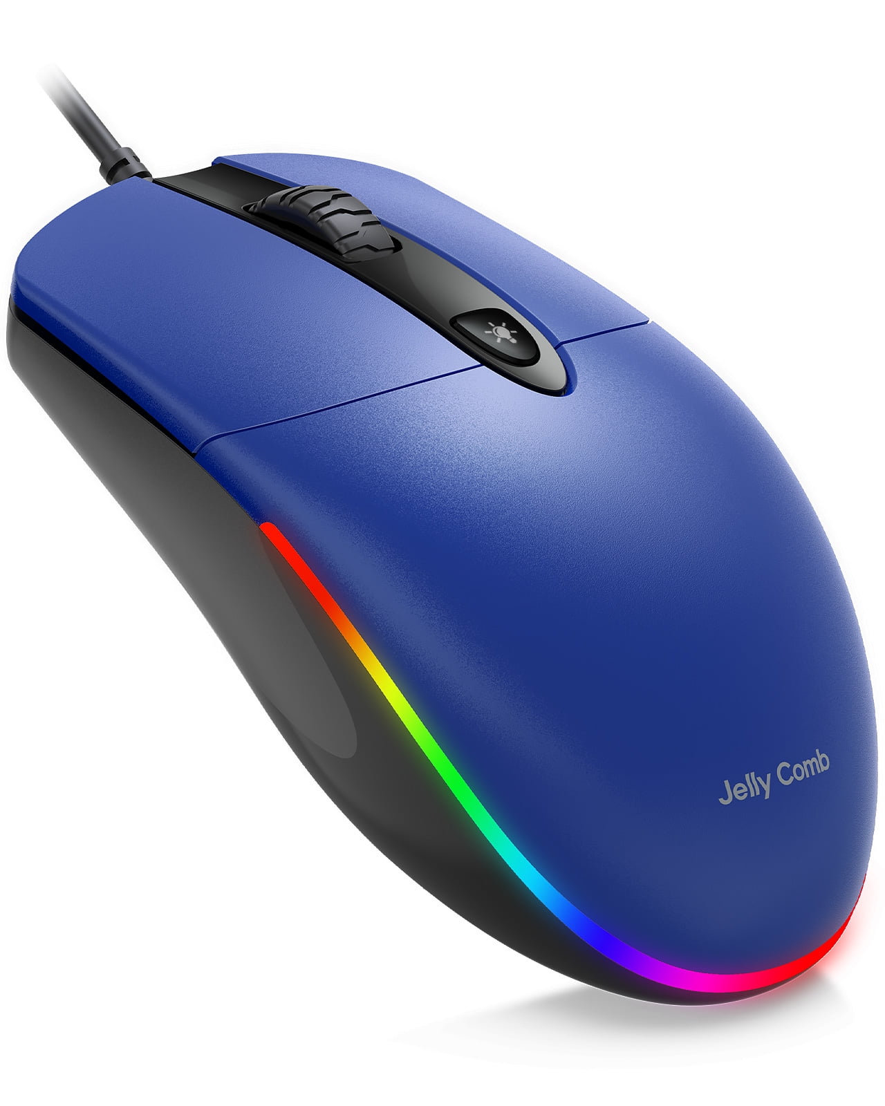 Vive Comb USB Wired Mouse,RGB Optical Silent Computer Mouse,1600 DPI