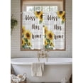 thumbnail image 4 of Yellow Sunflowers Living Room Curtains 2 Panel, Farmhouse Spring Botanical Floral Wooden Cafe Window Treatment, Farmhouse Bedroom Bathroom Kitchen Curtains Drapes 104"x54", 4 of 6